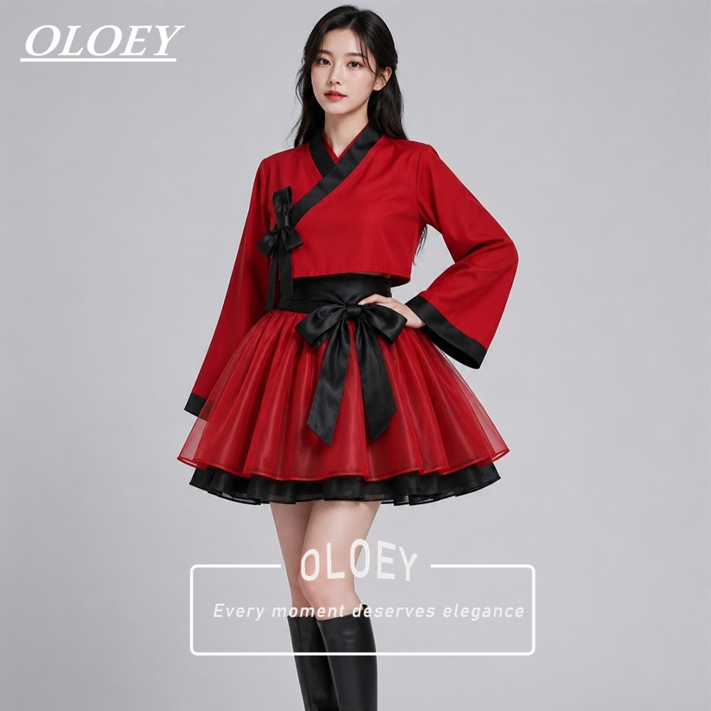 Modern Korean Lifestyle - OLOEY Modern Contrast Color Short Concert